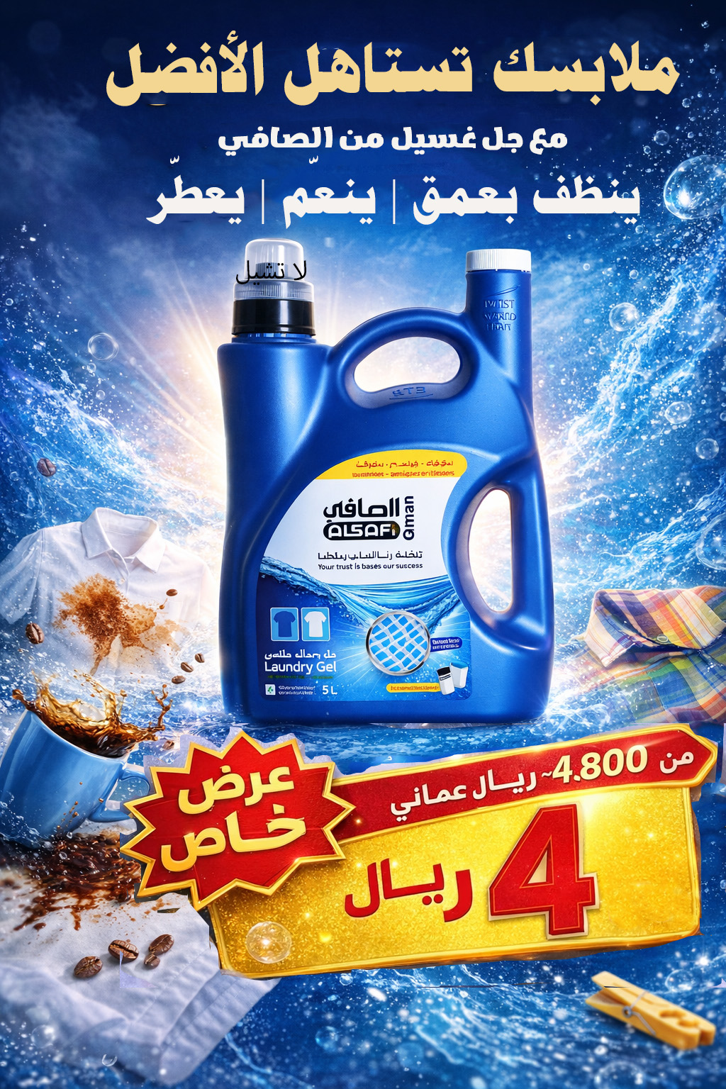 جل غسيل الصافي 5 لتر